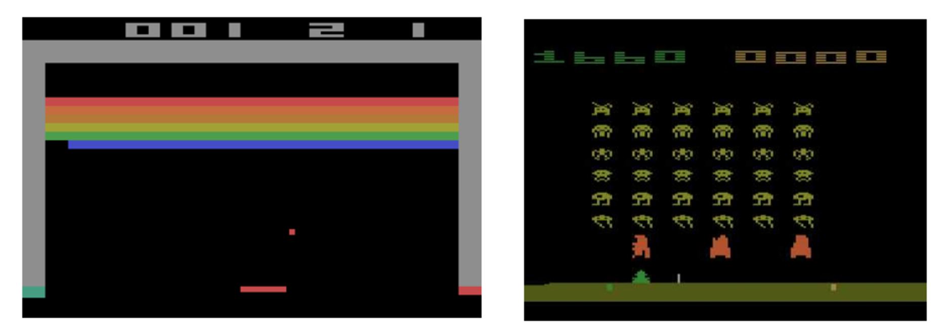 Atari games played by reinforcement learning