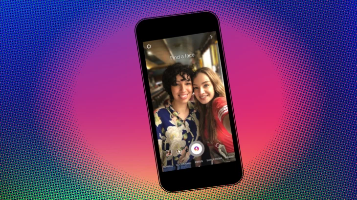 Instagram focus mode blurring a photo background